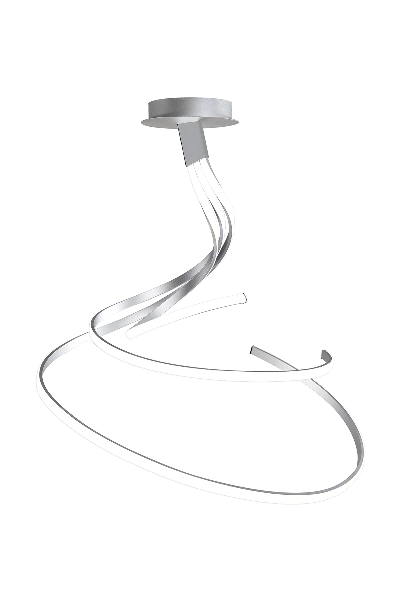 Nur Silver XL Ceiling Lights Mantra Semi Flush Fittings